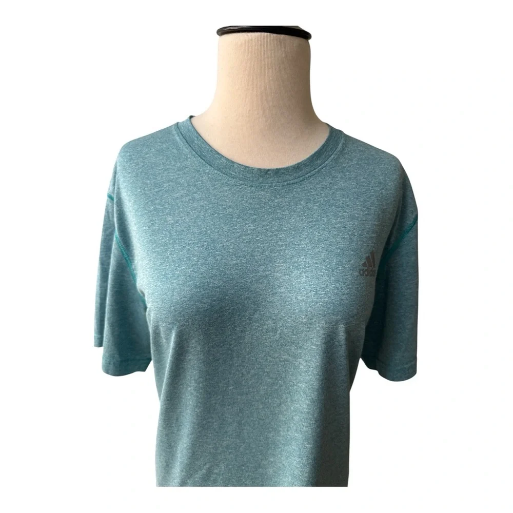 Adidas Aqua Unisex Short Sleeve Tee Shirt Size L‎ Sport Casual Logo Minimalist